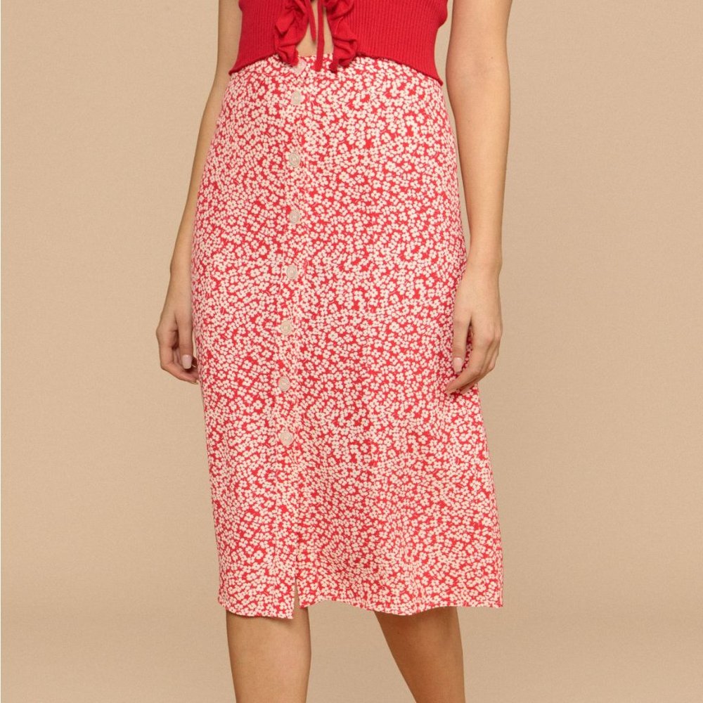 Rouje - Eliot Skirt - Size 36 - Color Red